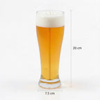 Pepper & White Happy Hour Fressia scented candle in a realistic beer glass shape with foam top, 20cm tall